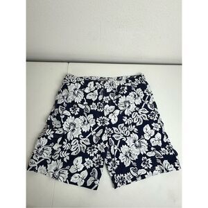 Bullhead All Terrain Bermuda Swim Shorts Floral Print Size M Blue White